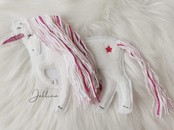 Aufnäher Einhorn rosa/pink – Bild 2