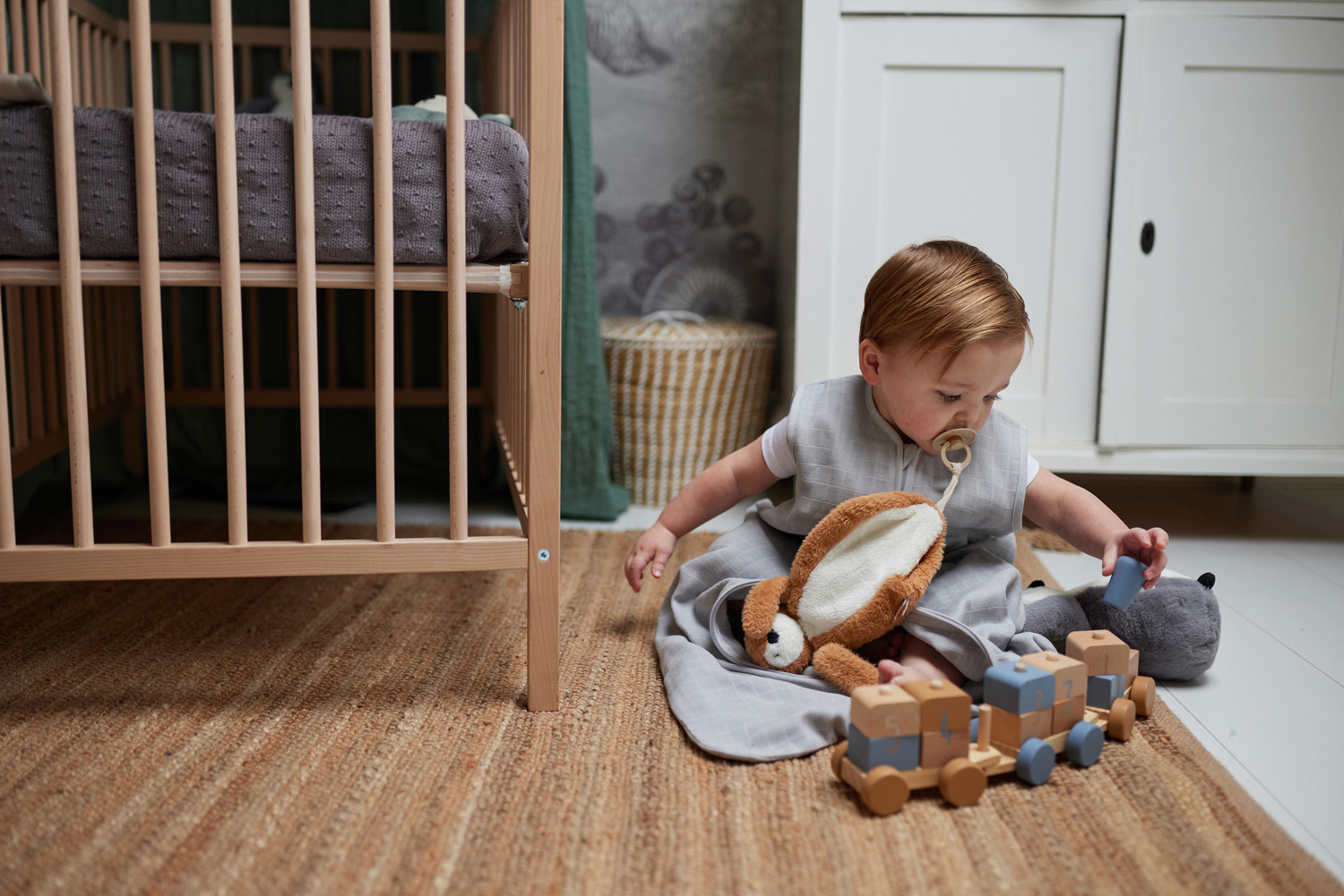 Kuscheltuch, Nuckeltuch Pinguin karamel – Bild 4