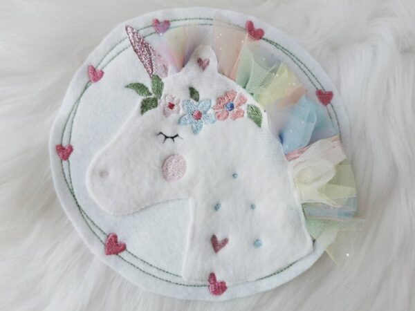 XL Aufnäher Einhorn mit Tüll – Bild 3