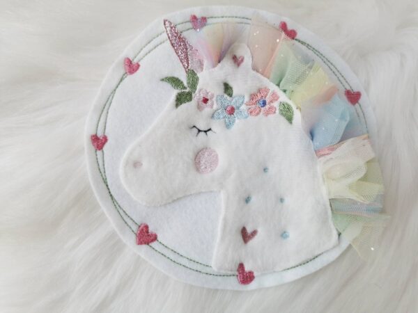 XL Aufnäher Einhorn mit Tüll