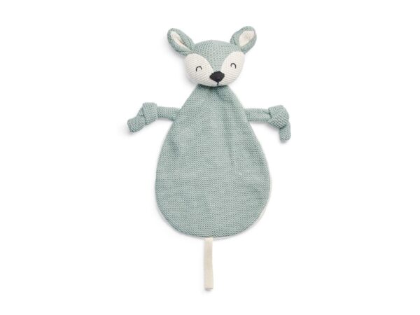 Nuckeltuch, Kuscheltuch Strickreh grün