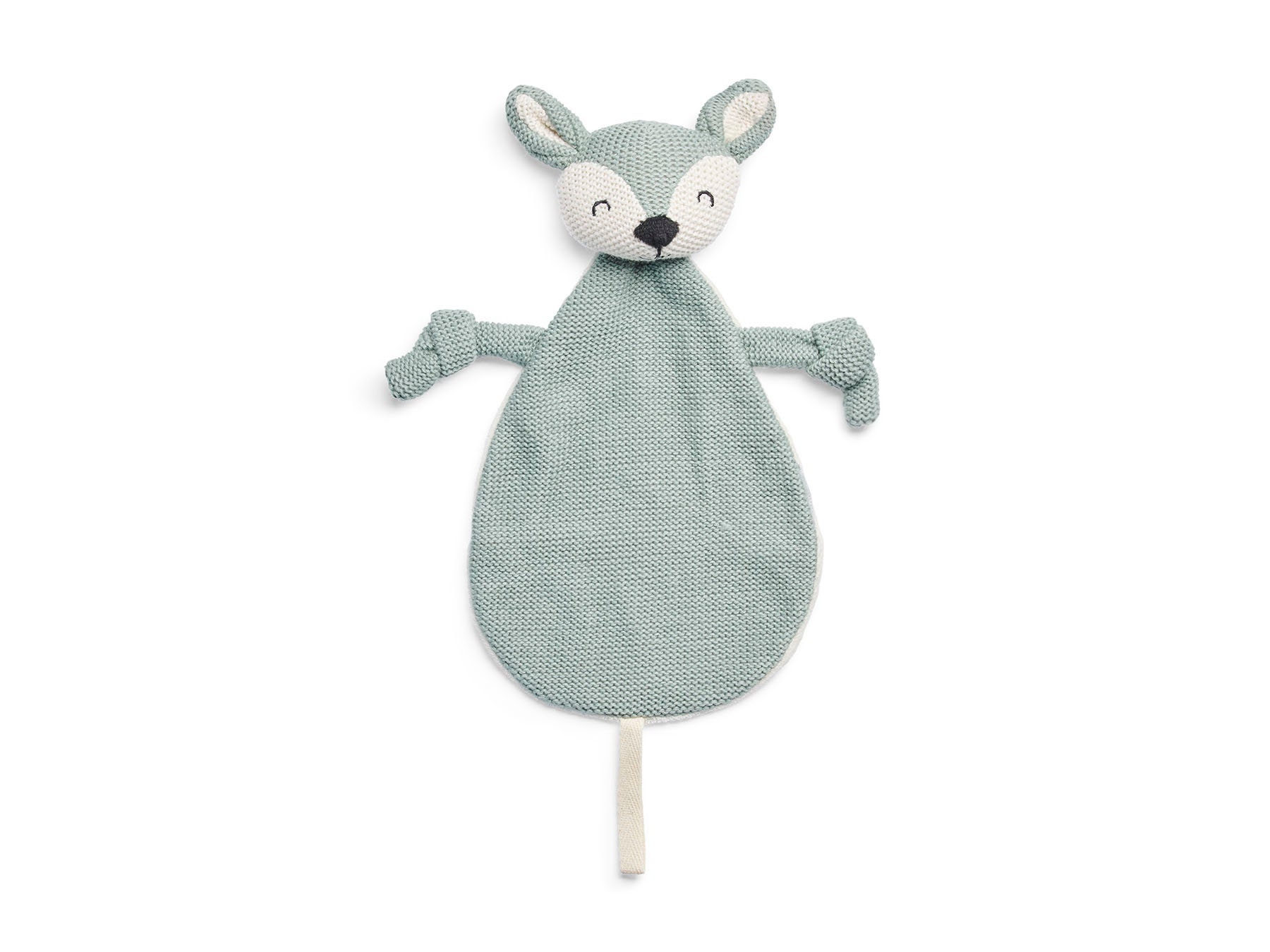 Nuckeltuch, Kuscheltuch Strickreh grün