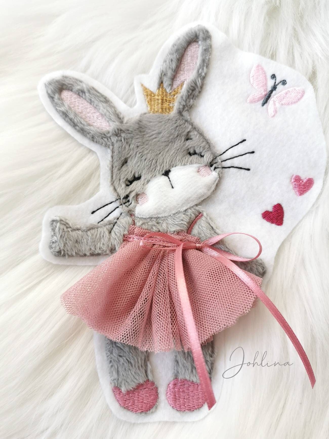 Aufnäher Hase mit Tüllrock – Bild 2