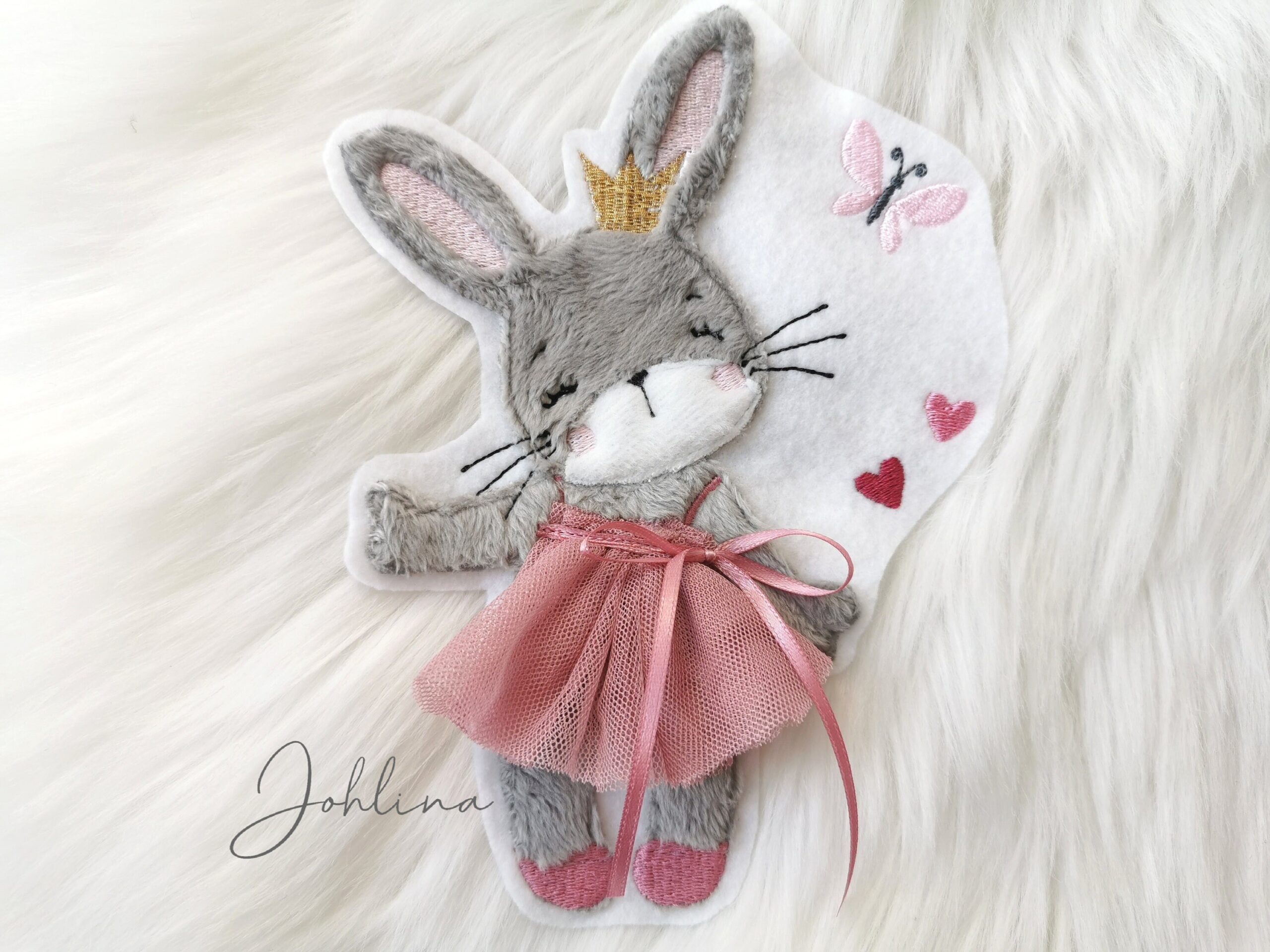 Aufnäher Hase mit Tüllrock