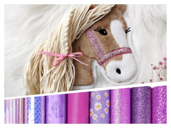 Aufnäher Pferd vers. Glitzerhalfter