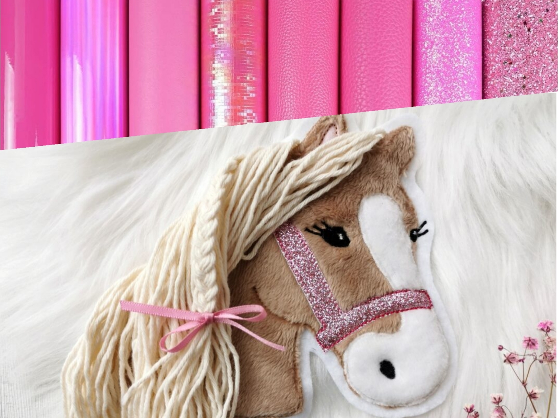 Aufnäher Pferd Lulu pink
