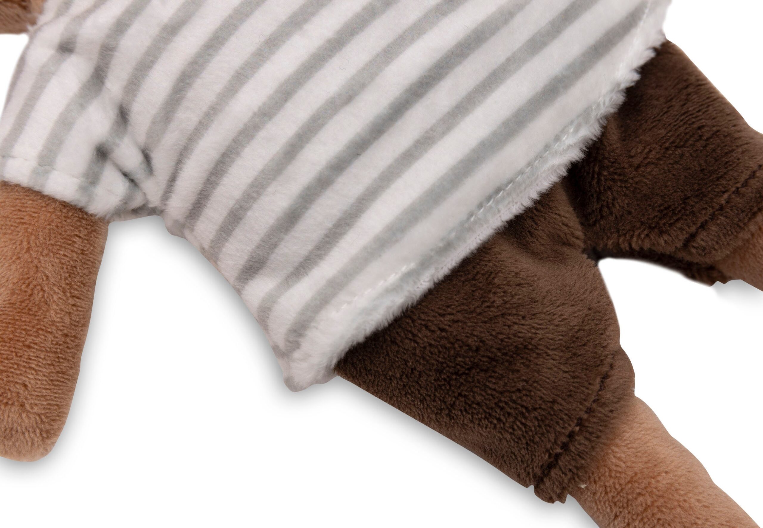 Kuscheltier Maus braun mit Shirt und Latzhose – Bild 4
