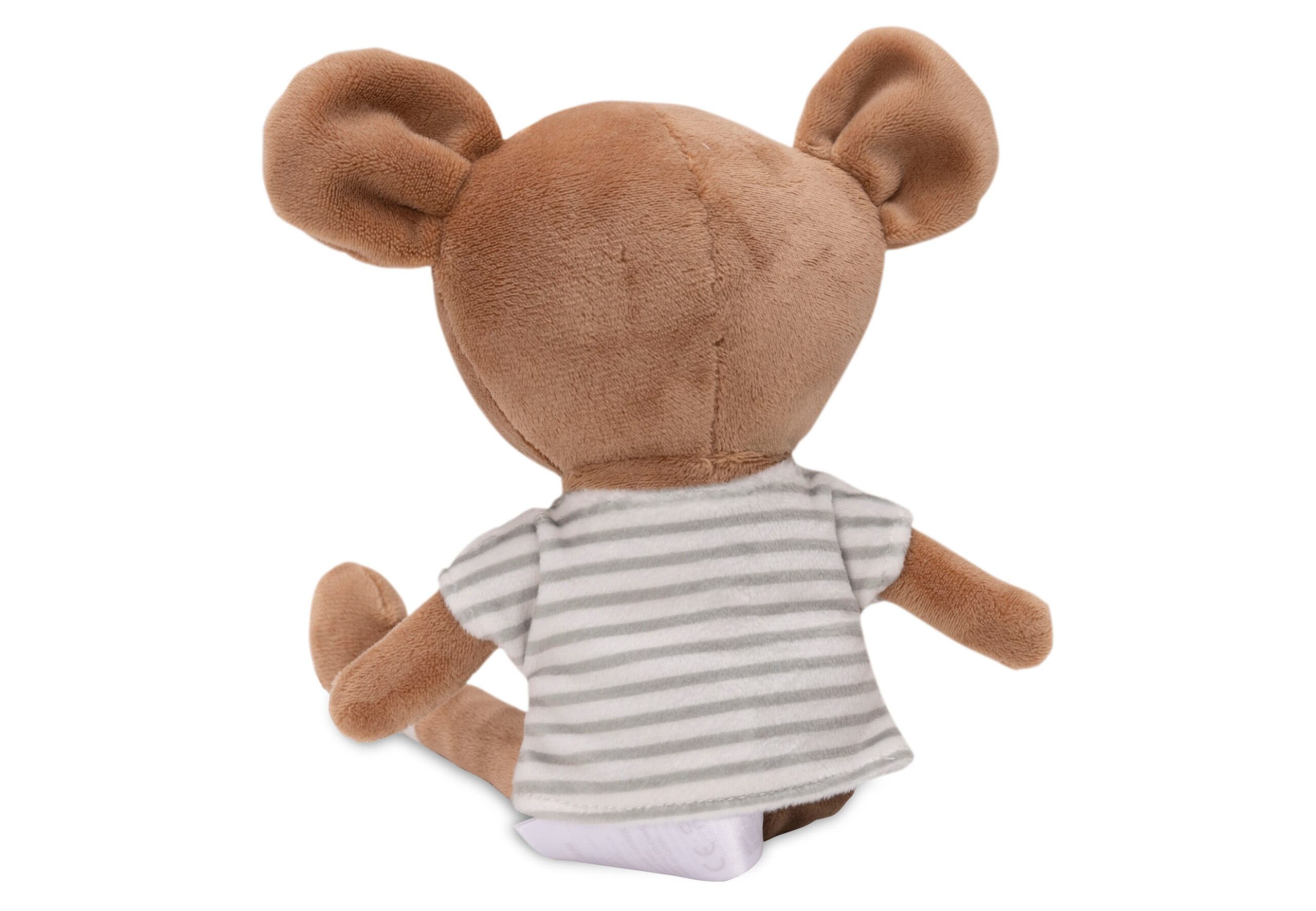 Kuscheltier Maus braun mit Shirt und Latzhose – Bild 3