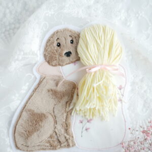 Alternative view of Aufnäher Hundeliebe Mädchen (blond)