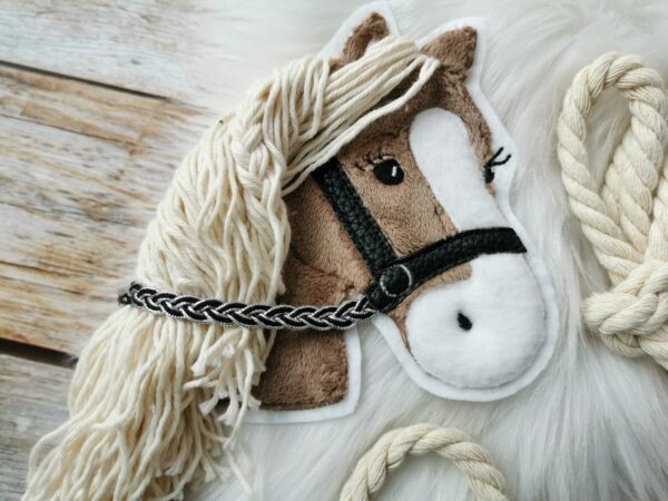 Aufnäher Pony Lulu schwarz/silber Zügel – Bild 2