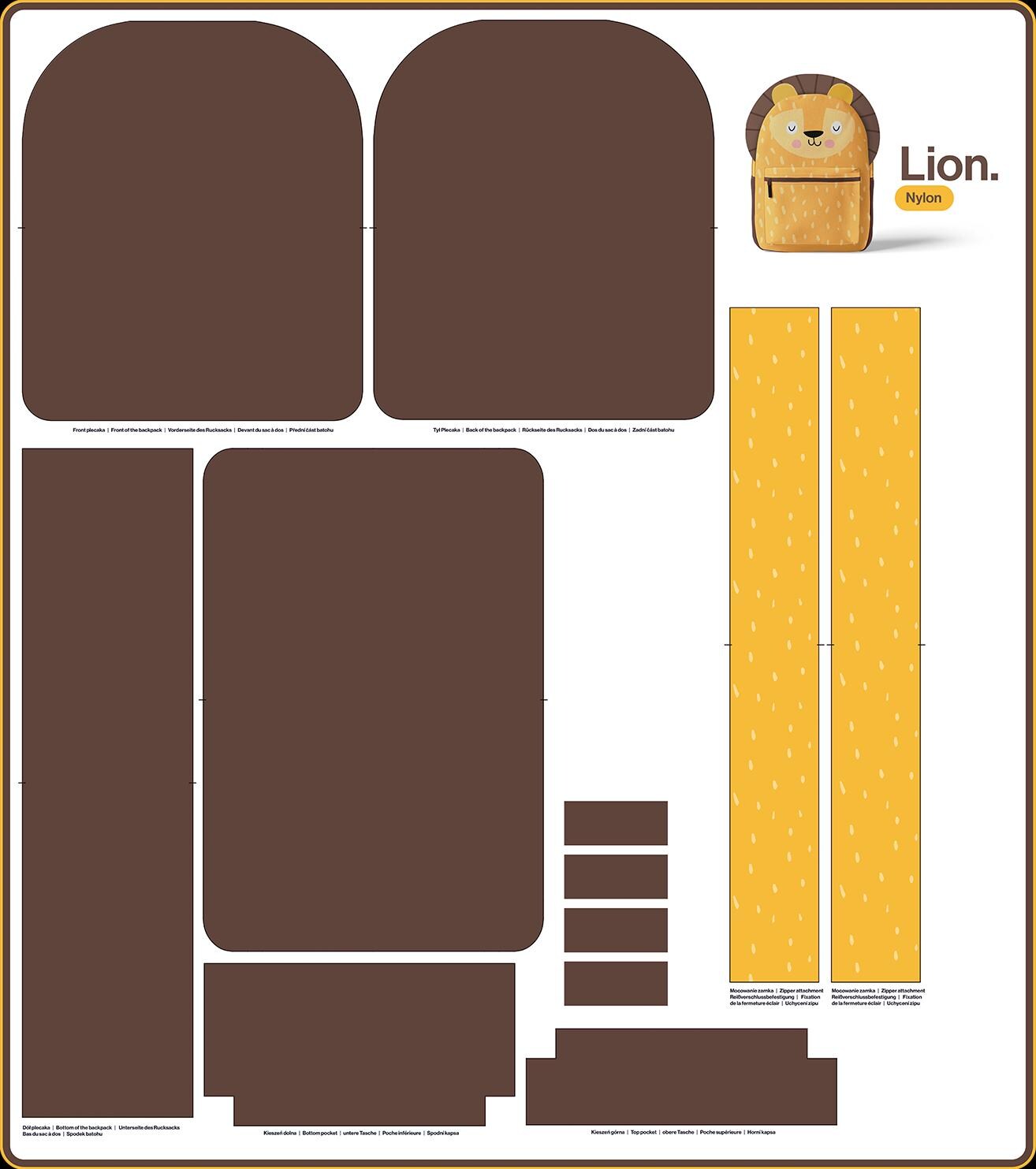DIY Rucksack Panel Löwe – Bild 3