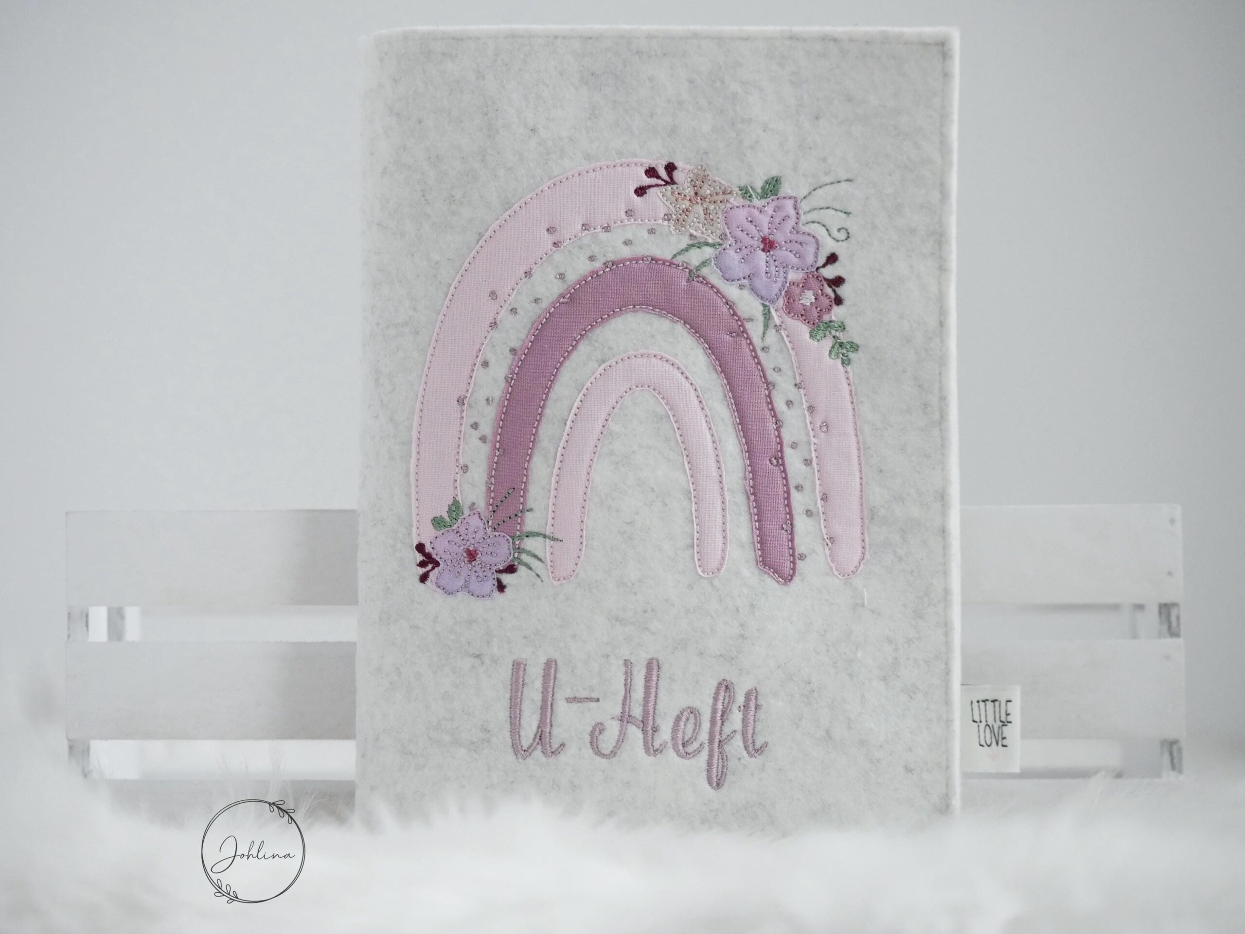 U-Heft Hülle Boho Regenbogen