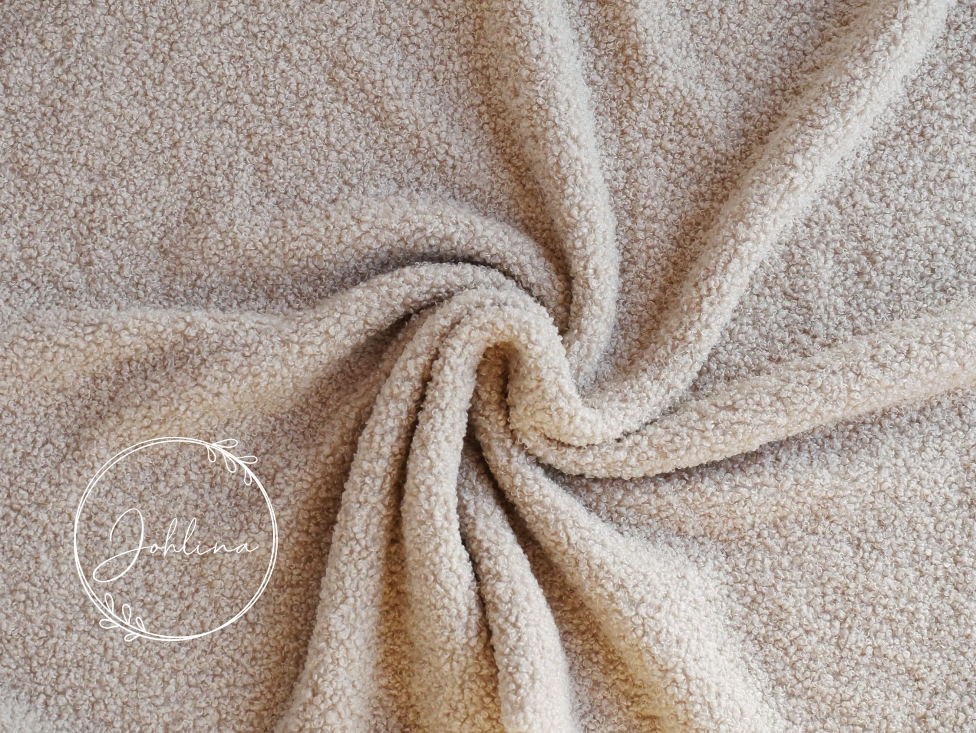 Fellstoff Teddy beige – Bild 3