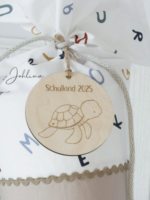 Holzscheibe Schildkröte – Bild 3