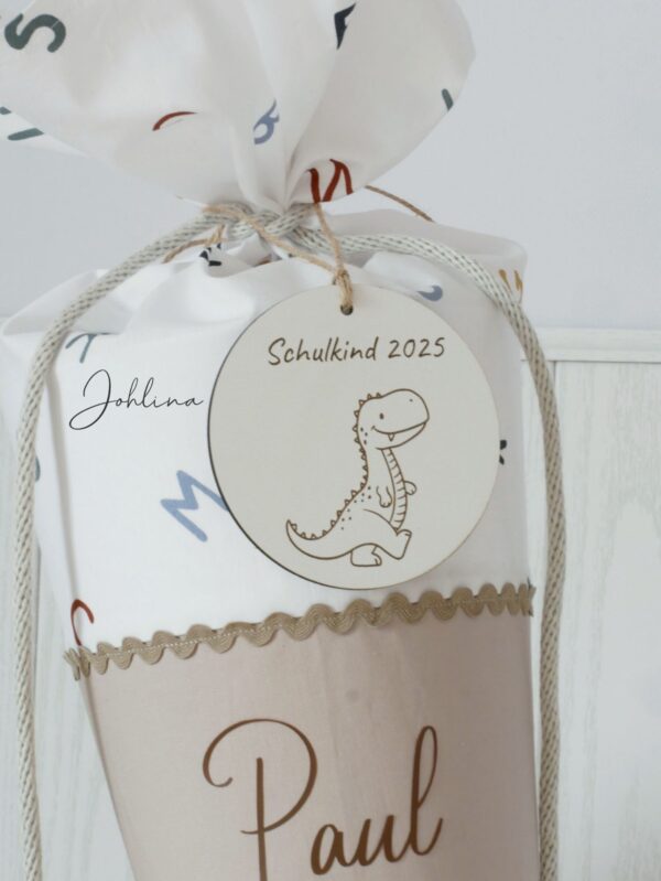 Holzscheibe Dino – Bild 2