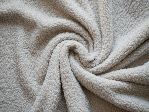 Fellstoff Teddy sand – Bild 2