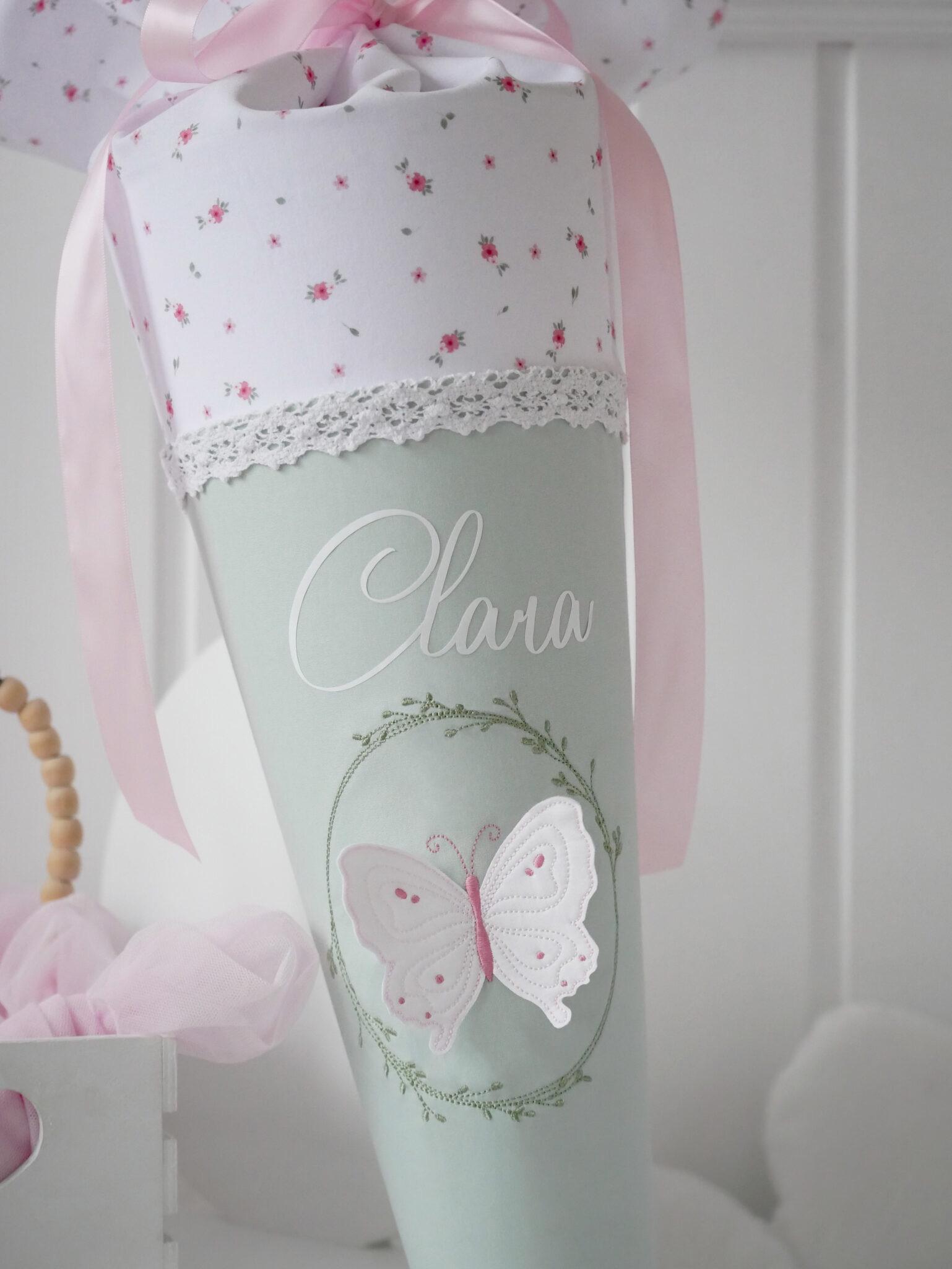 Schultüte Schmetterling grün