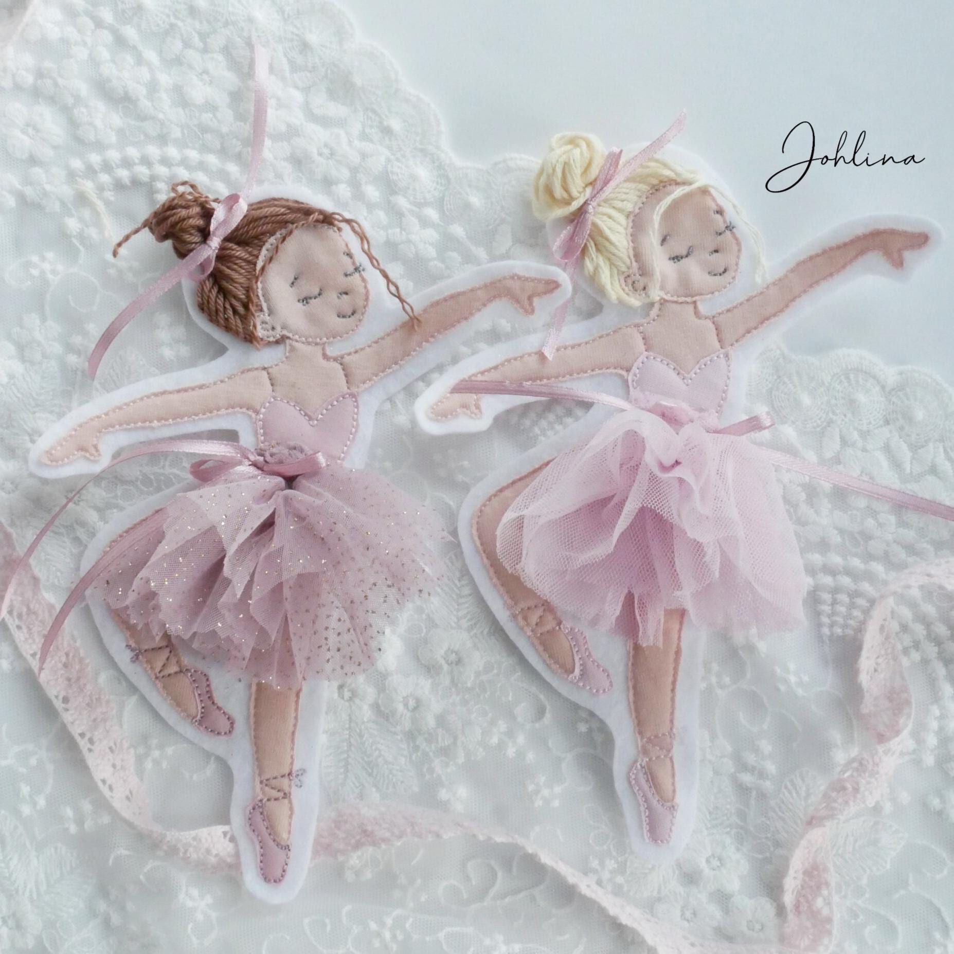 Aufnäher Ballerina Tänzerin Stickherz – Bild 3