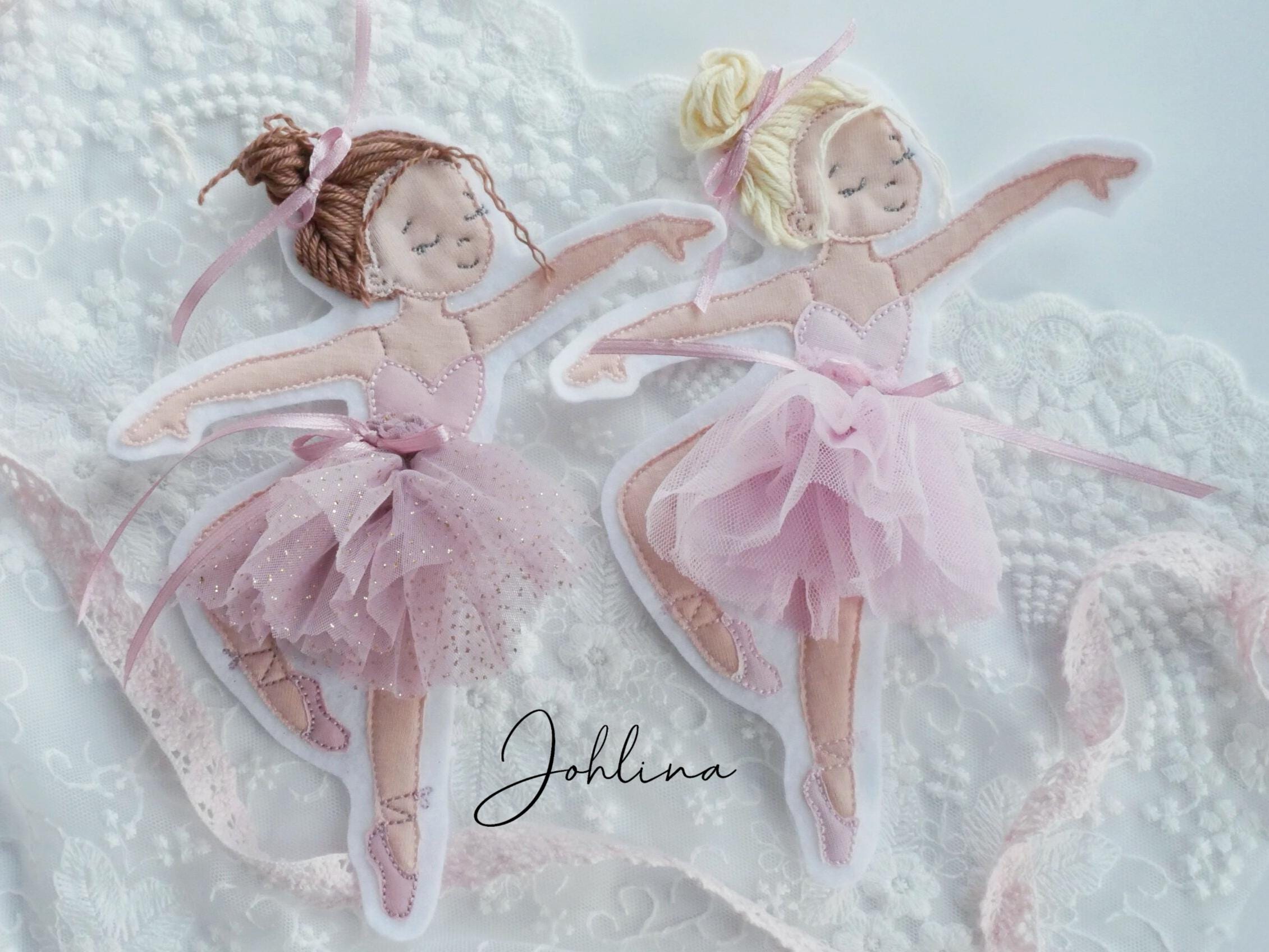 Aufnäher Ballerina Tänzerin Stickherz