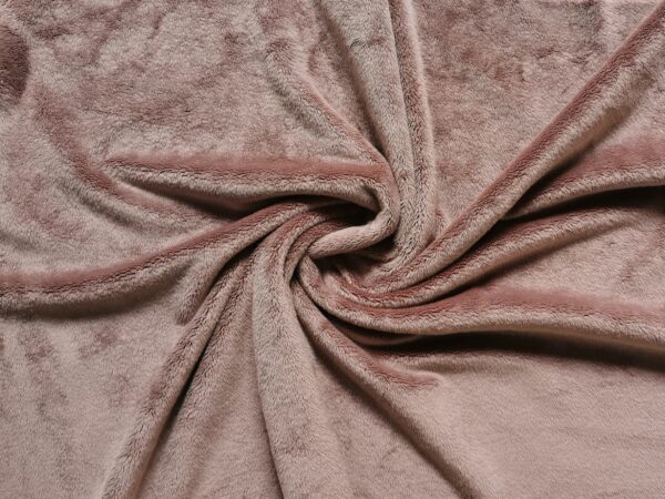 Fellstoff, Kurzhaarplüschstoff pale rose – Bild 2