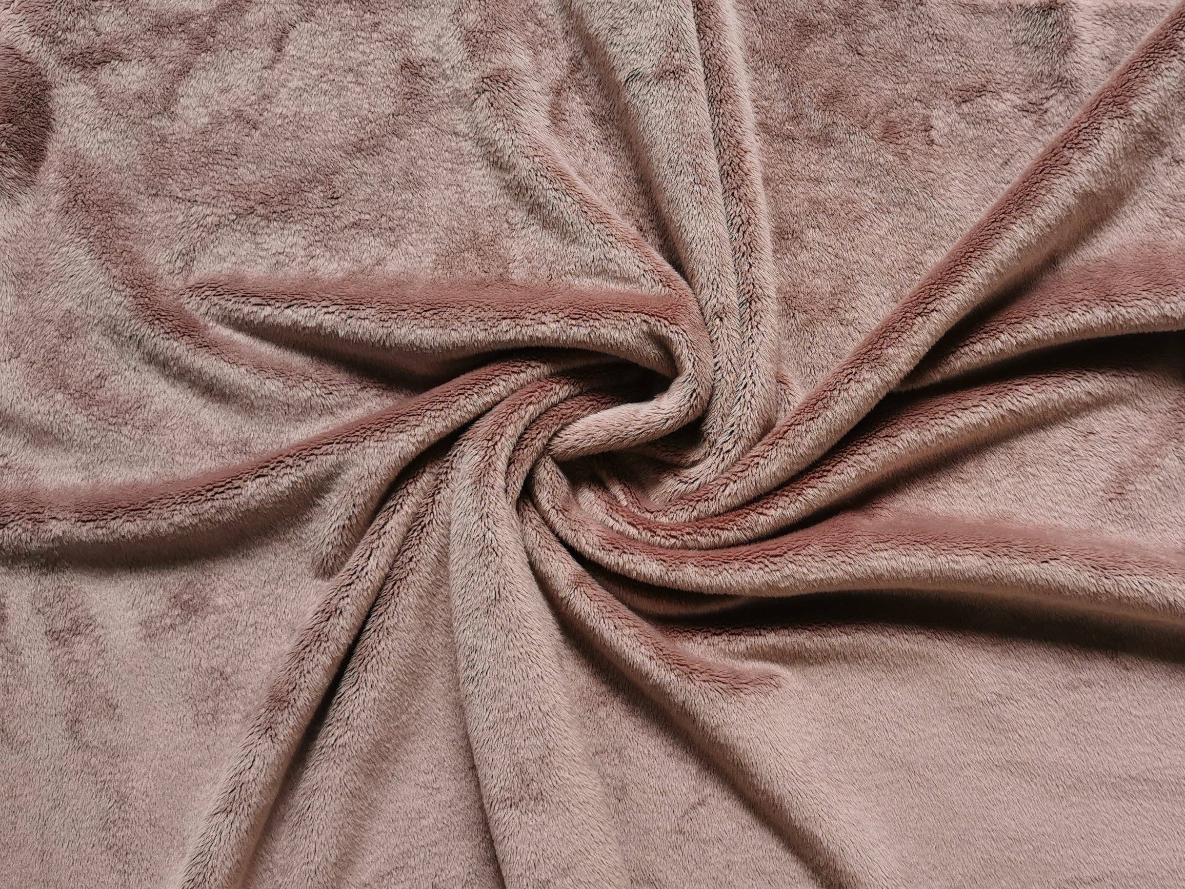 Fellstoff, Kurzhaarplüschstoff pale rose – Bild 2