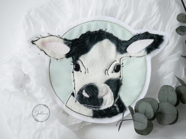 Aufnäher Kälbchen schwarz/weiß – Bild 2