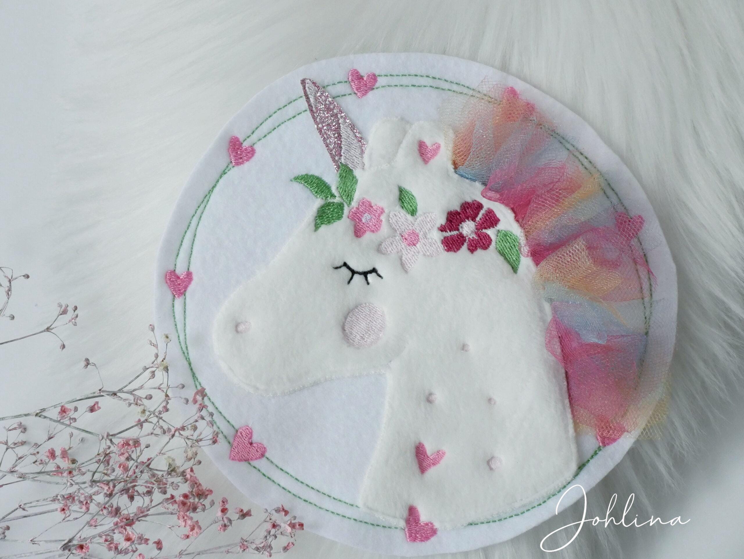 XL Aufnäher Einhorn mit Tüll