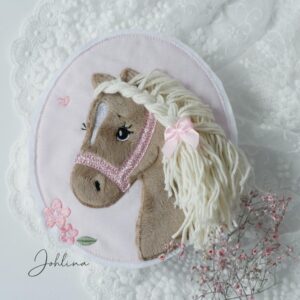 Aufnäher Pony mit flauschiger Mähne