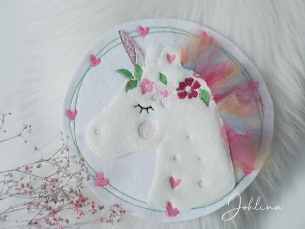 XL Aufnäher Einhorn mit Tüll – Bild 3
