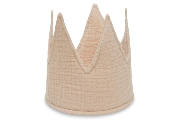 Geburtstagskrone aus Musselin beige