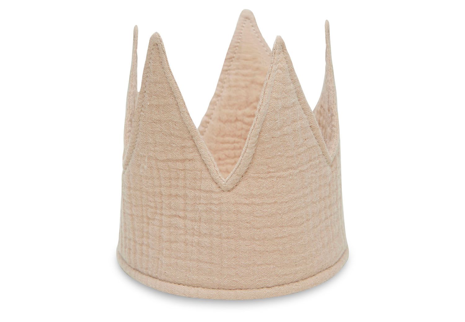 Geburtstagskrone aus Musselin beige