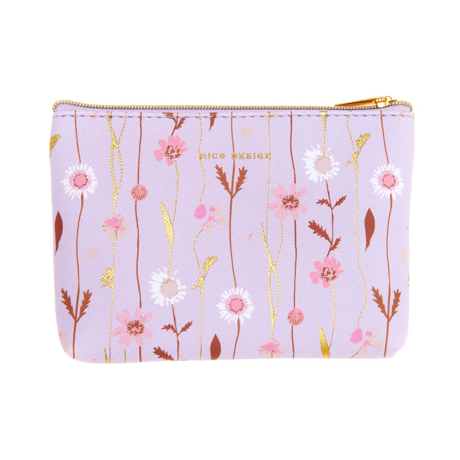 Blüten Tasche flieder & Gold