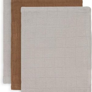 3 Set Bambus Musselinlappen karamel