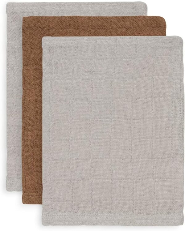 3 Set Bambus Musselinlappen karamel