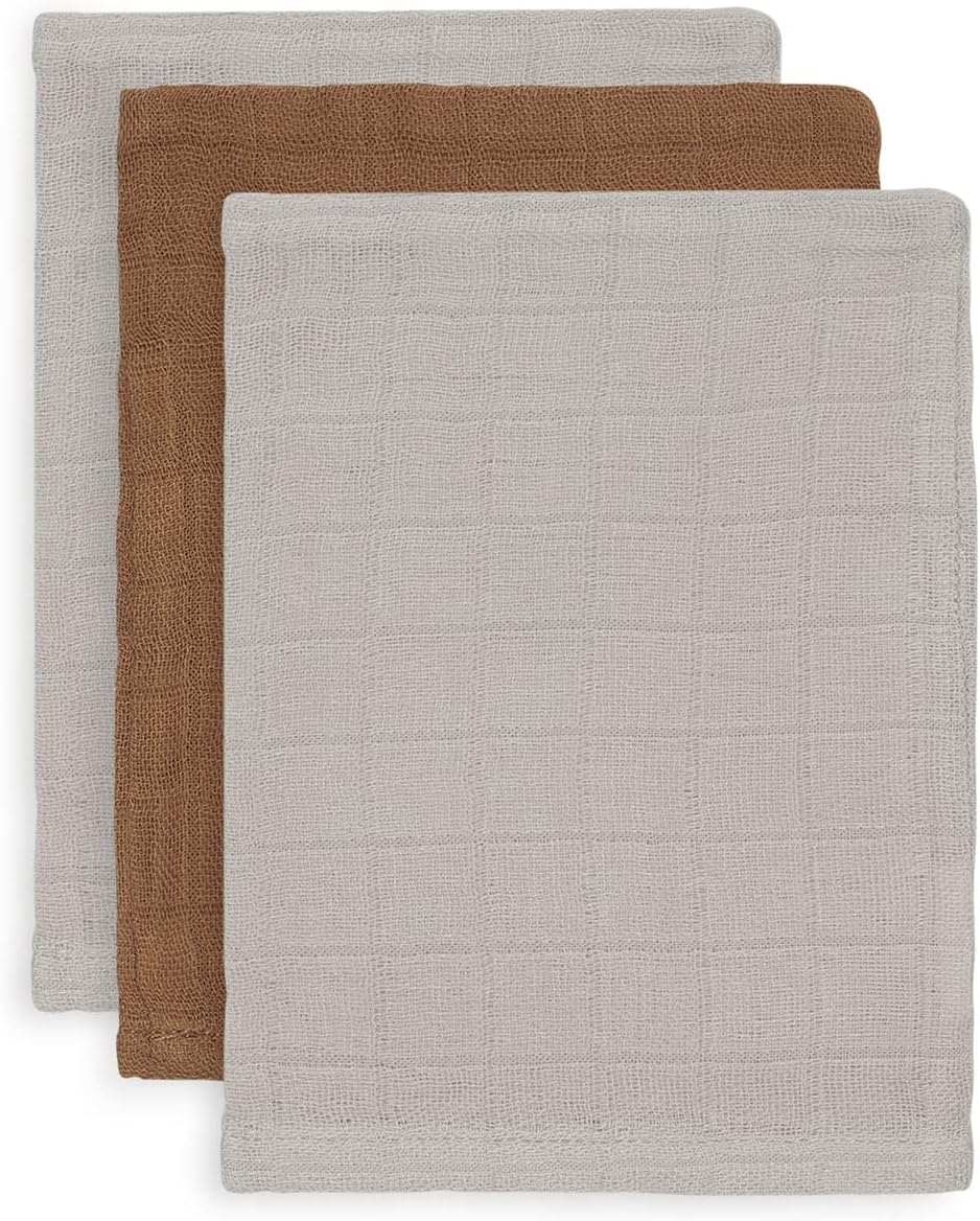 3 Set Bambus Musselinlappen karamel