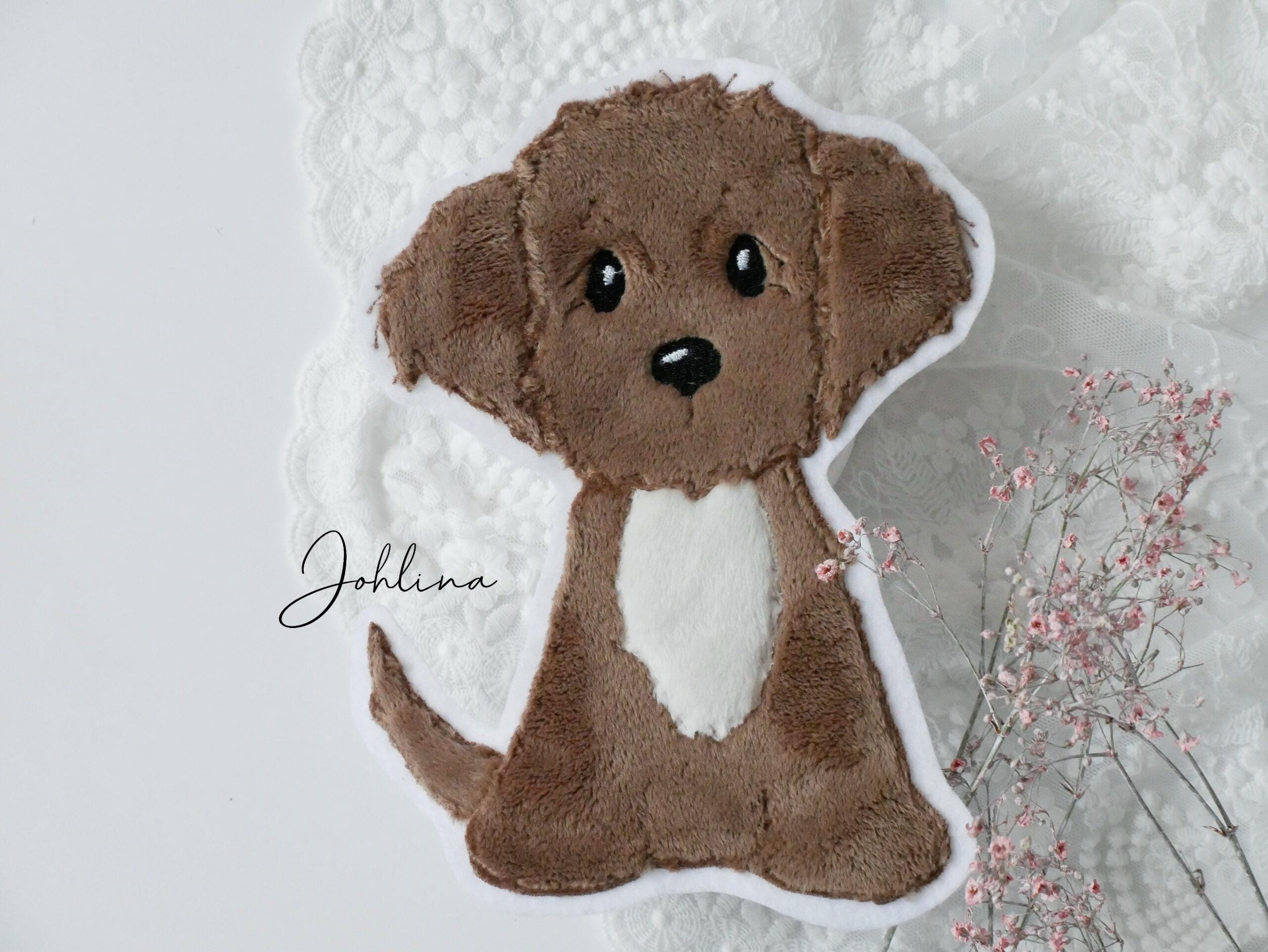 Aufnäher kleiner Hund mittelbraun – Bild 2