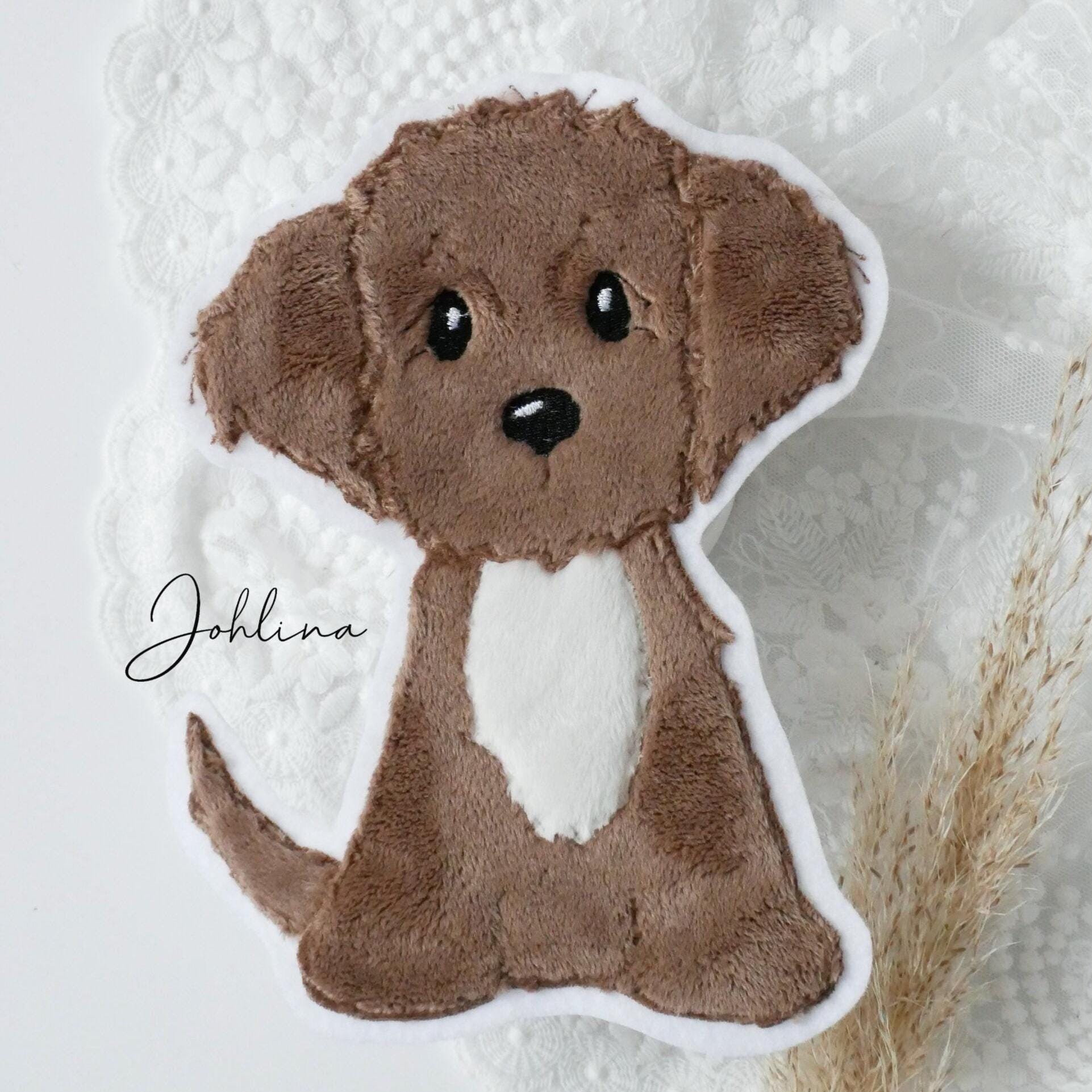 Aufnäher kleiner Hund mittelbraun