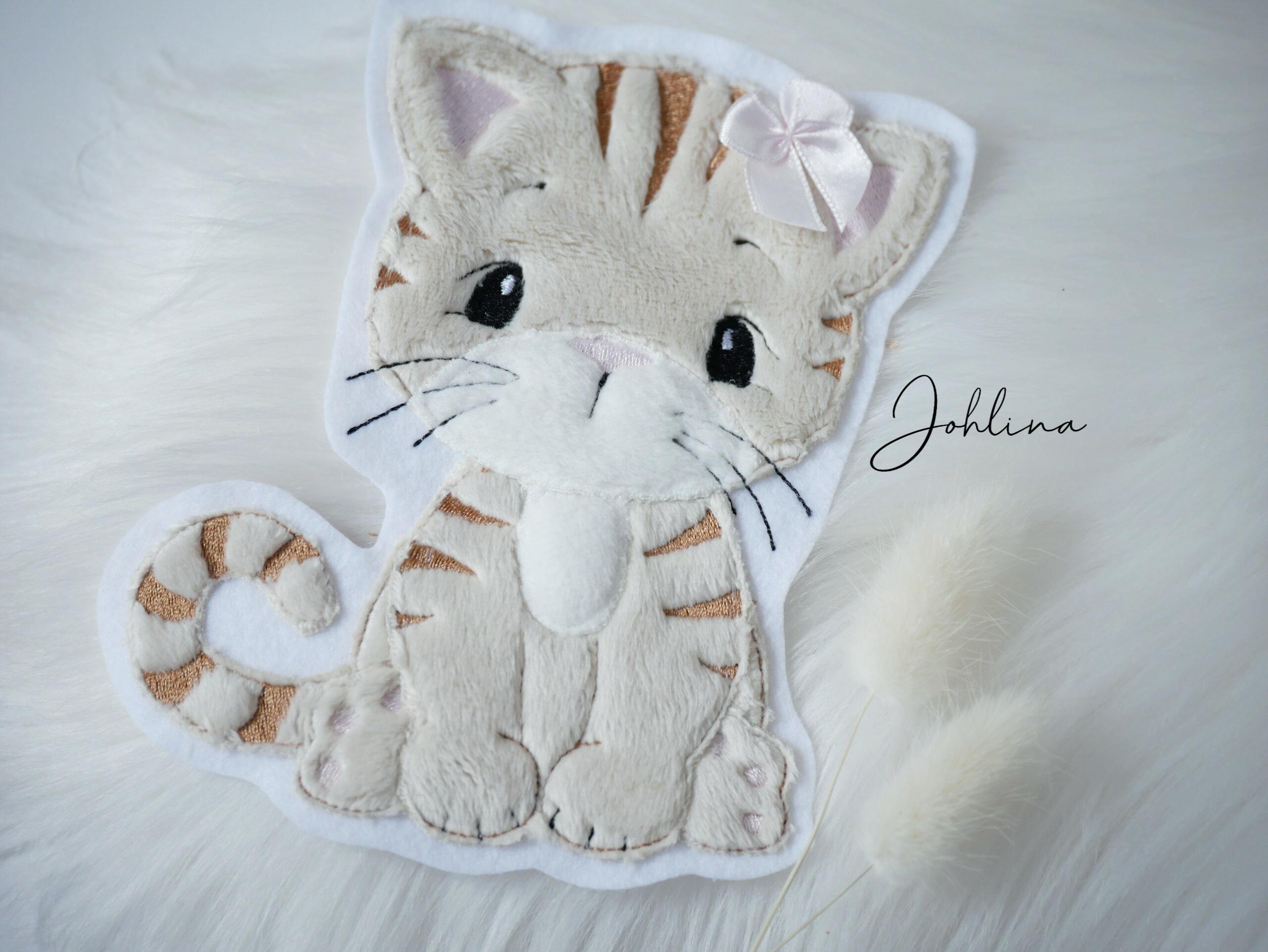 Aufnäher Patch Katze creme getigert – Bild 4