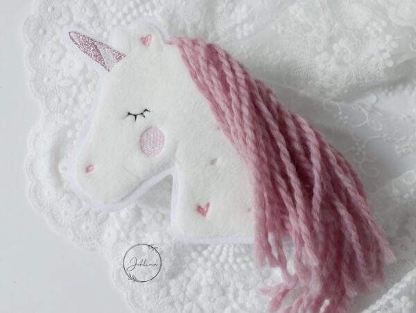 Aufnäher Einhorn mit rosa Mähne – Bild 2