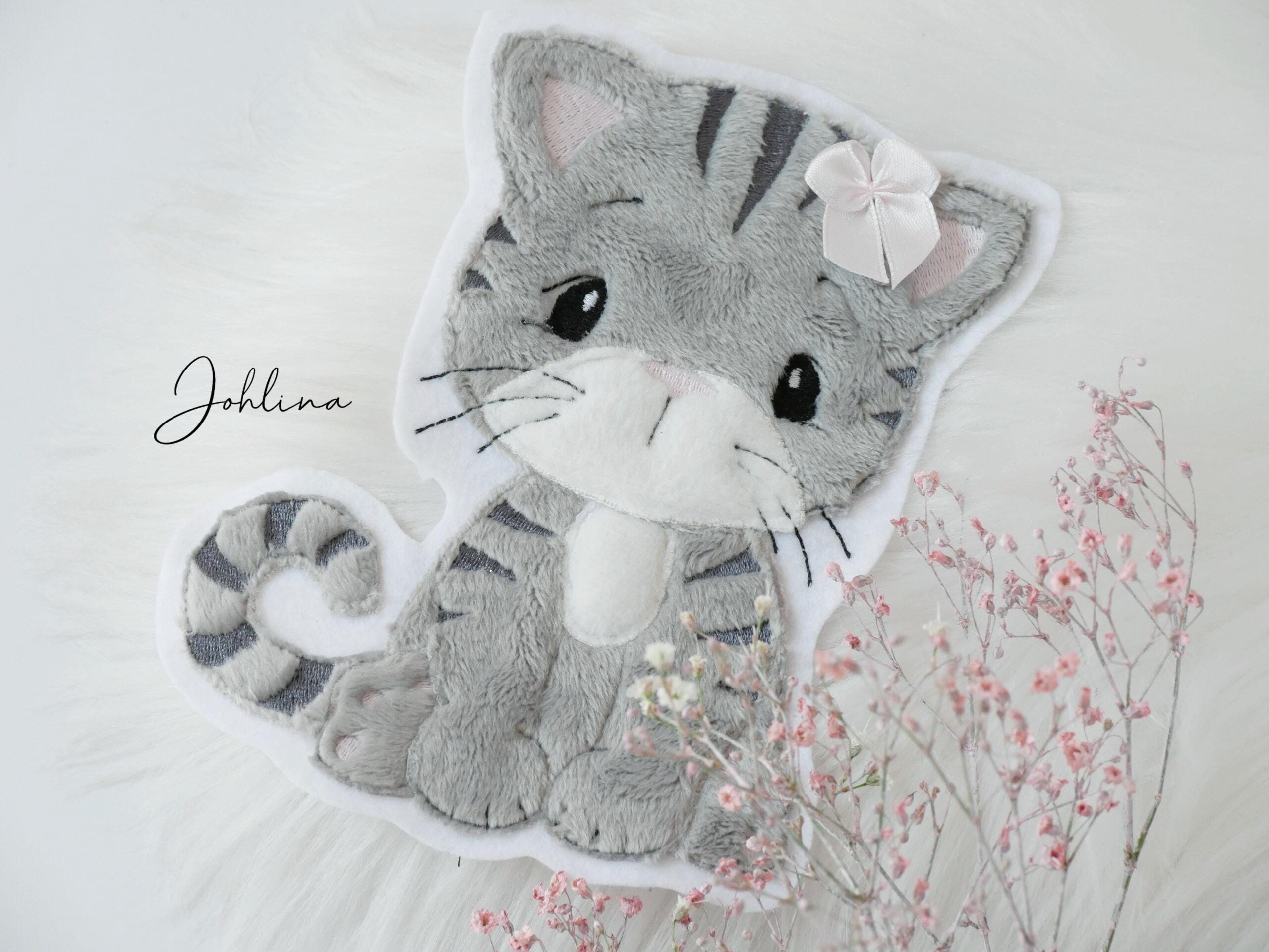 Aufnäher Katze grau getigert – Bild 4