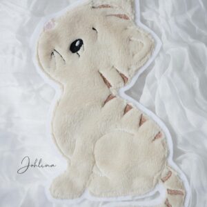 Alternative view of Aufnäher Katze sitzend creme