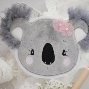 Aufnäher Koala mit Wuschelohren & Blumen