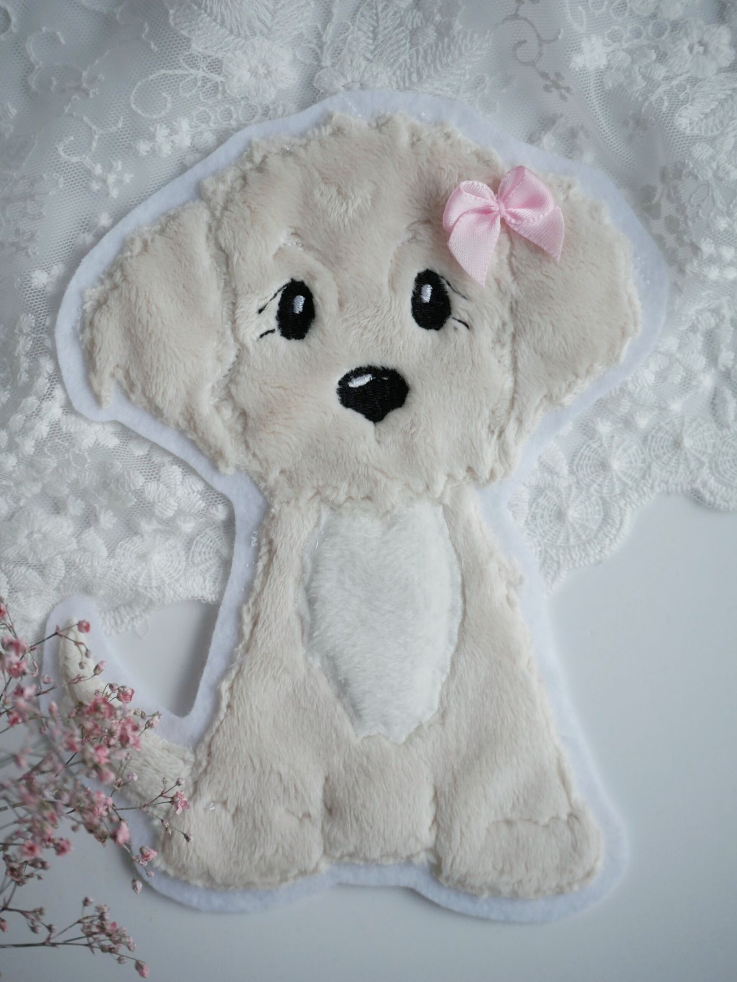 Aufnäher kleiner Hund creme – Bild 2