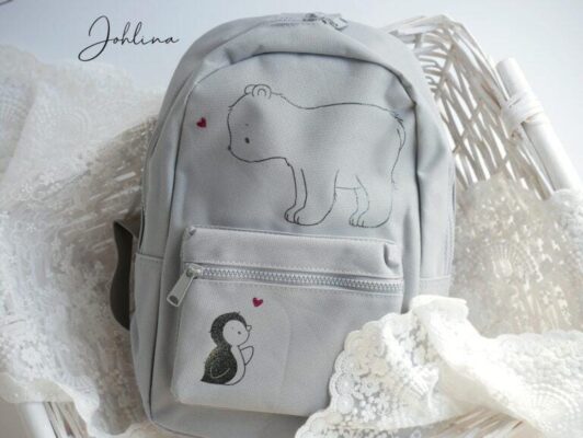 Kinder Rucksack Eisbär & Pinguin
