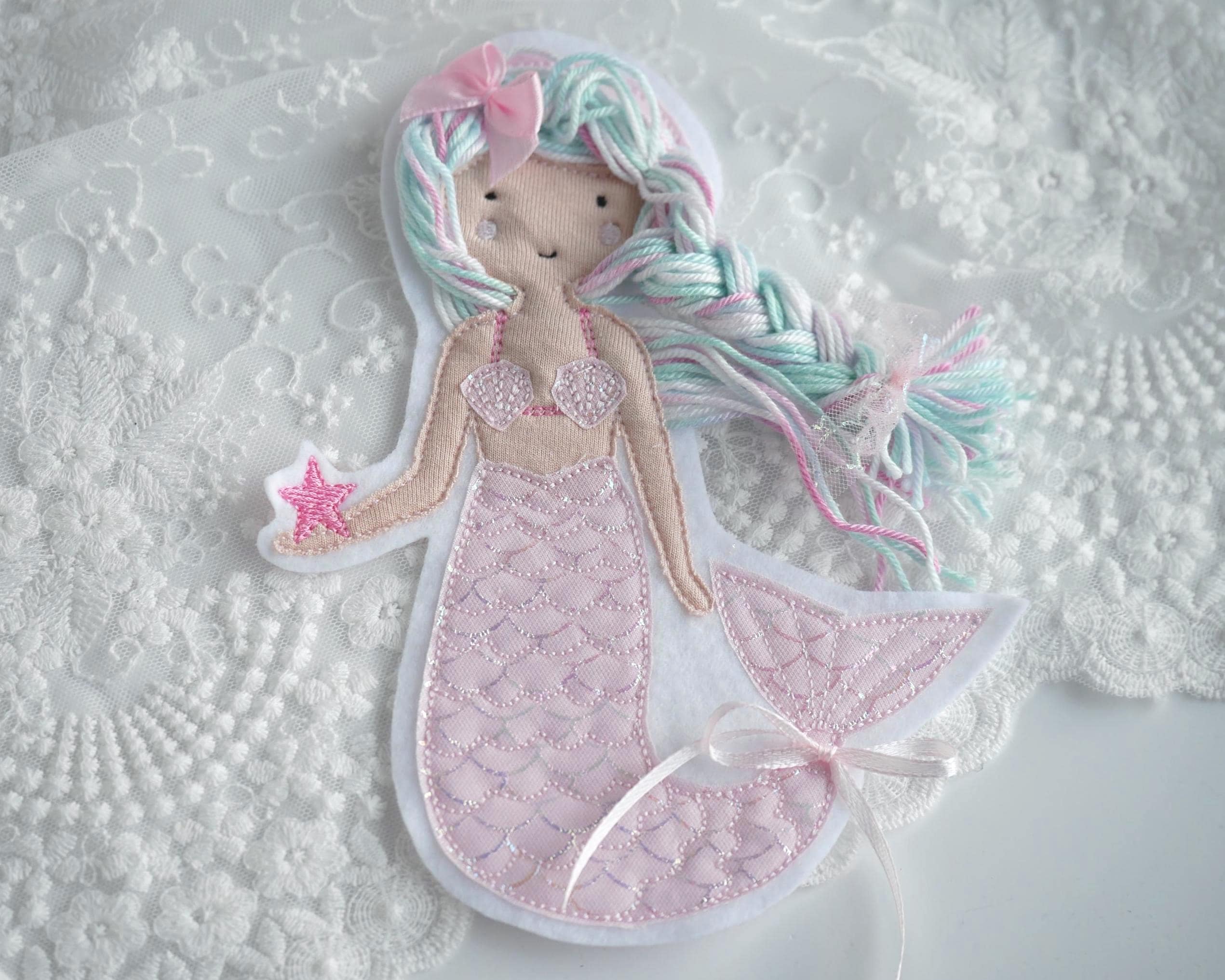 Aufnäher Meerjungfrau Patch zartrosa – Bild 4