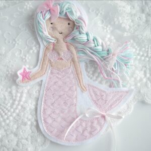 Aufnäher Meerjungfrau Patch zartrosa