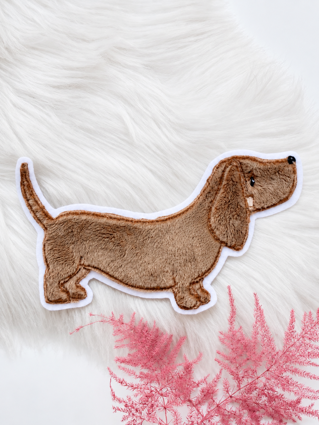 Dackel Patch (mittelbraun) mit oder ohne Halstuch – Bild 4