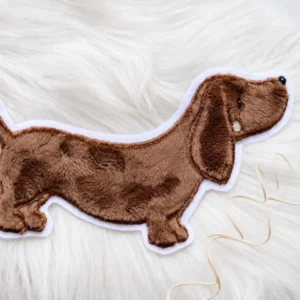 Dackel Patch (moccabraun) mit oder ohne Halstuch