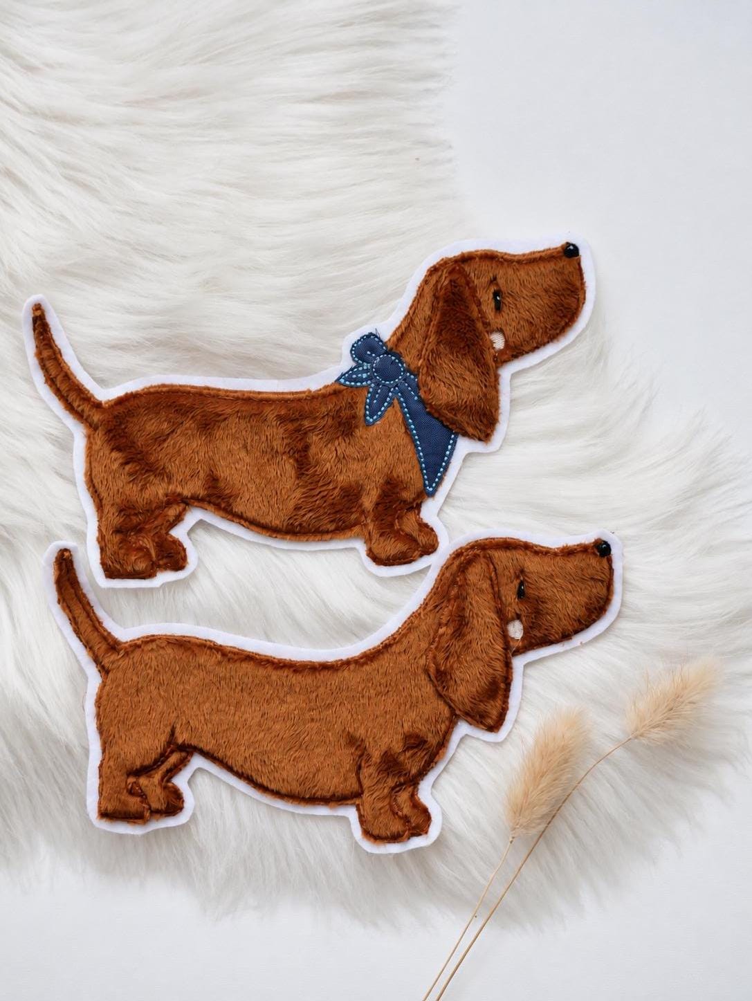 Dackel Patch (rotbraun) mit oder ohne Halstuch – Bild 3