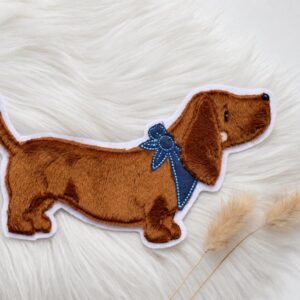 Dackel Patch (rotbraun) mit oder ohne Halstuch